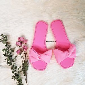Kate Spade Hot Pink Bikini Bow Slide Sz 6.5